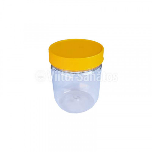 Borcan miere 0.2 kg rotund, din plastic (buc)
