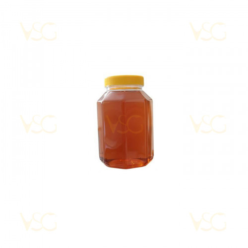 Borcan miere 1 kg octogonal din plastic (buc)