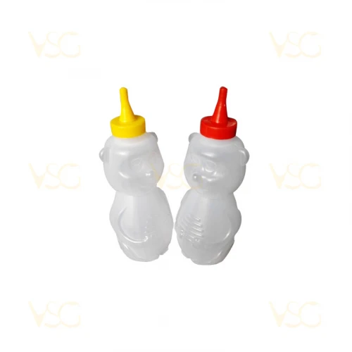 Borcan miere 0.25 kg ursulet cu palnie din plastic (buc)